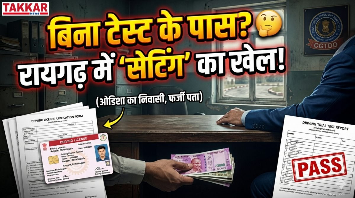 RAIGARH RTO SCAM SYSTEM FAIL : सेटिंग ही भगवान है, बिना ट्रायल और फर्जी पते पर बंट रहे ड्राइविंग लाइसेंस..