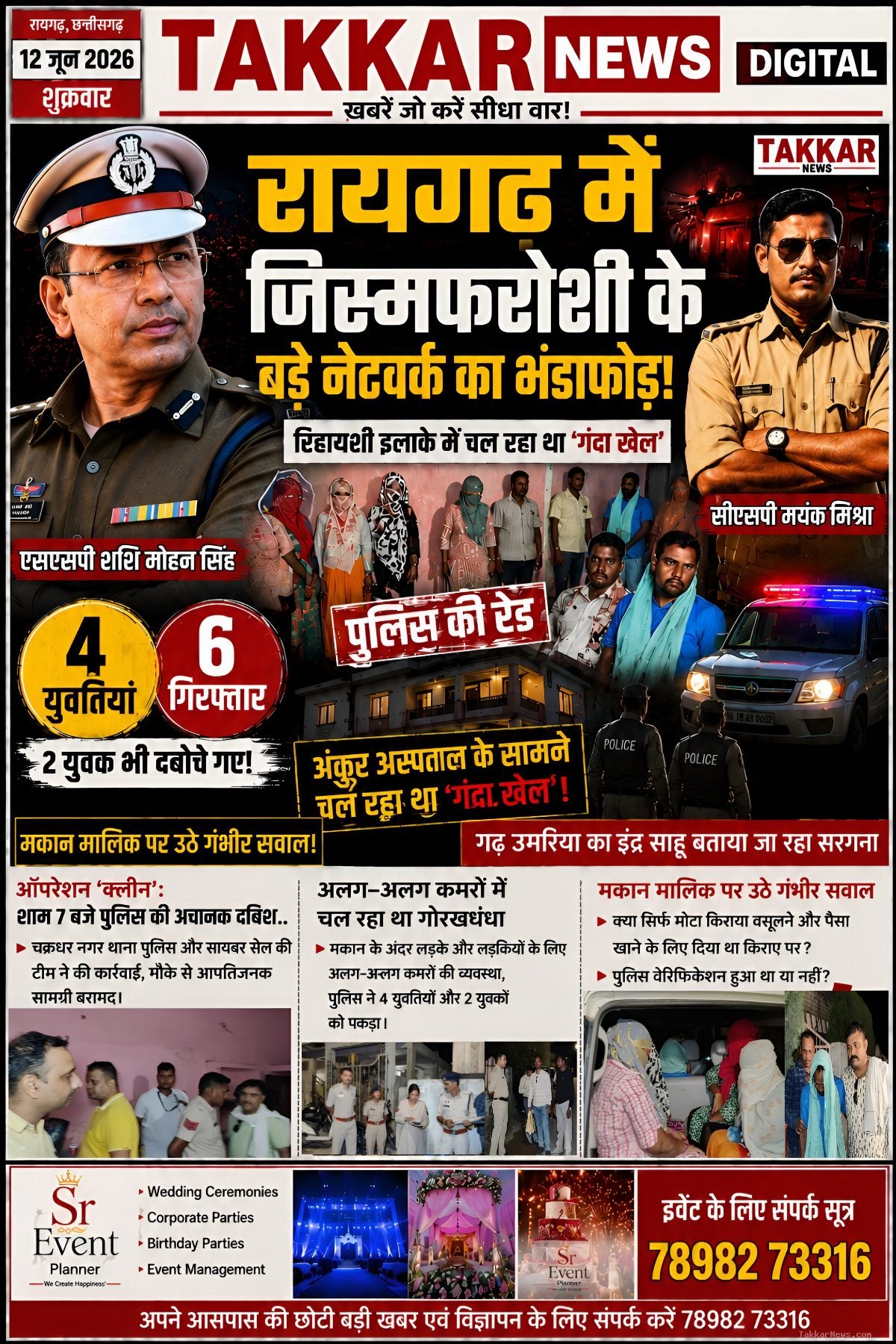 सादे लिबास में पुलिस की अचानक दबिश से मचा हड़कंप, 4 युवतियों समेत 6 गिरफ्तार; मकान मालिक पर उठे गंभीर सवाल..?