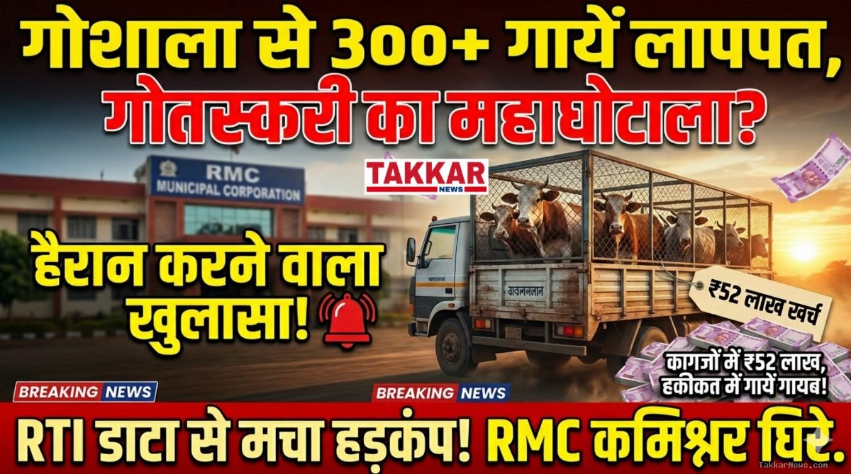 4 महीने में 52 लाख खर्च, फिर भी गोशाला से 300+ गाएं लापता! RTI के खुलासे से हड़कंप, कमिश्नर पर गोतस्करी का संगीन आरोप..!!